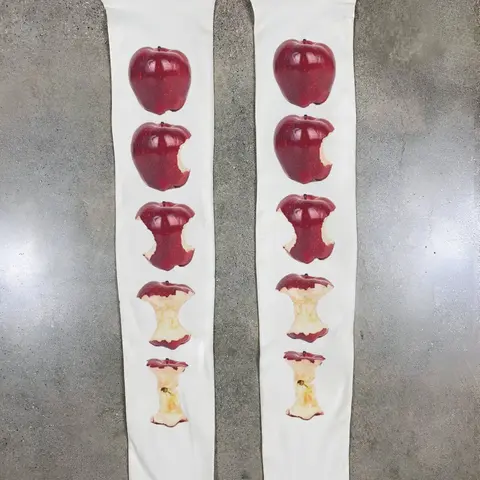 Over-The-Knee Socks Pantyhose Thigh High Stockings Y2K Cartoon Apple Print, Fashionable Harajuku Style Summer Socks, Casual Daily Socks, Casual Wear Accessories Lady Womenswear, Elastic Socks