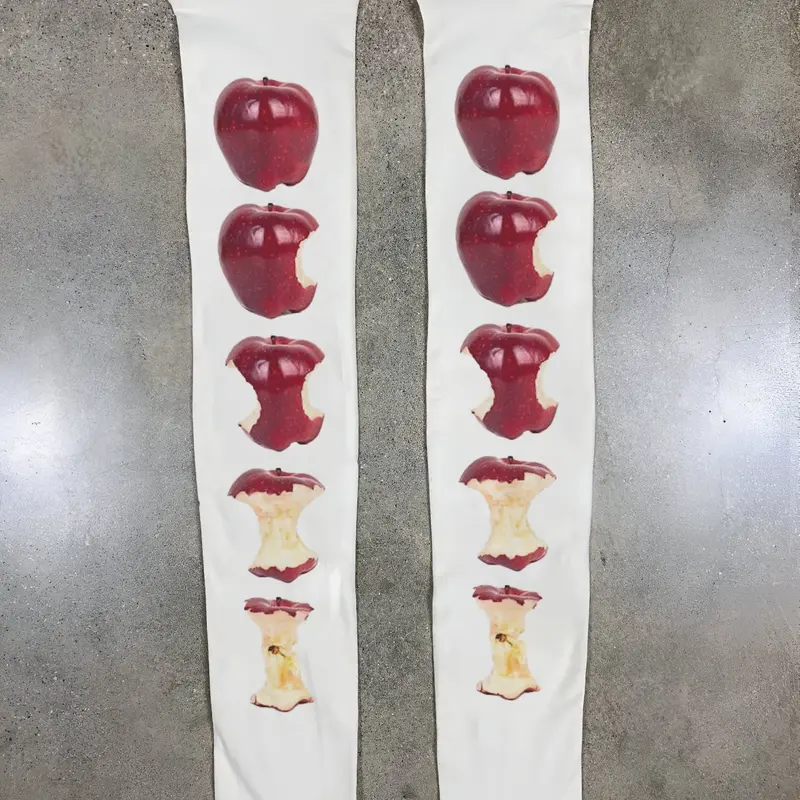 Over-The-Knee Socks Pantyhose Thigh High Stockings Y2K Cartoon Apple Print, Fashionable Harajuku Style Summer Socks, Casual Daily Socks, Casual Wear Accessories Lady Womenswear, Elastic Socks