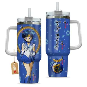 Sailor Mercury Sailor Moon Anime 20oz or 40oz Stainless Steel Tumbler With Handle Gift for Fans new 2026