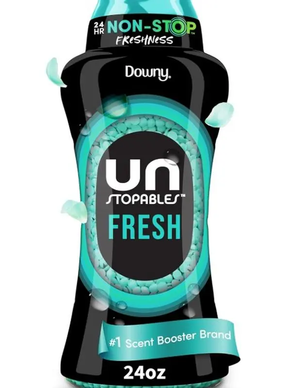 Downy Unstopables in Wash Scent Booster Beads, Fresh Scent, 24 oz, White, Laundry Beads for Odor Protection, Scent Booster Beads, Laundry Scent Boosters