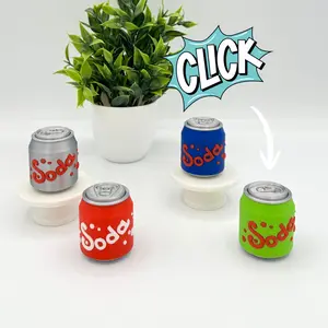 Soda Pop Can Fidget Clicker Keychain