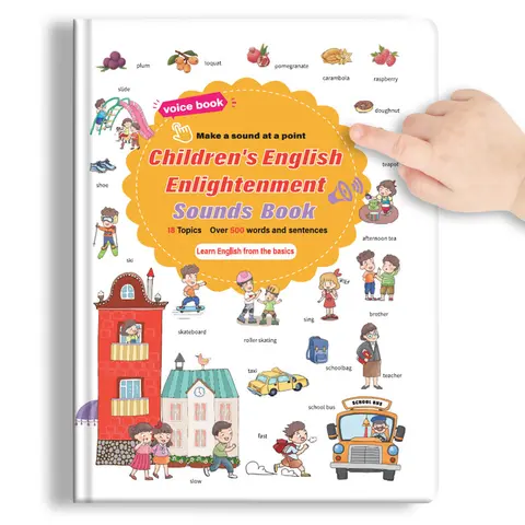 Preschool Learning Reading Sound Book for 3+ Year Olds, Toddler Learning Activities Educational Toy with 500+ Words, Simple Sentences, 18 Learning Topics, Tap-to-Listen Toddler Book Gift