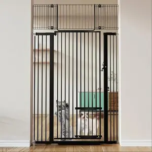 Extra Tall Pet Gate for Cats - Black