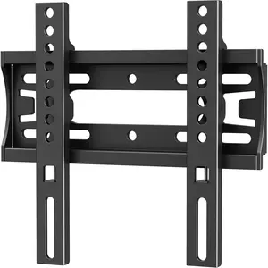 32 40 43 inch Fixed TV Monitor Wall Mount for LED LCD TVs & Monitor, Low Profile Small TV Mount, Easy Slim Flat Wall Bracket, Max 200x200mm, 66lbs, Single Stud, Fit 19 24 42 inch