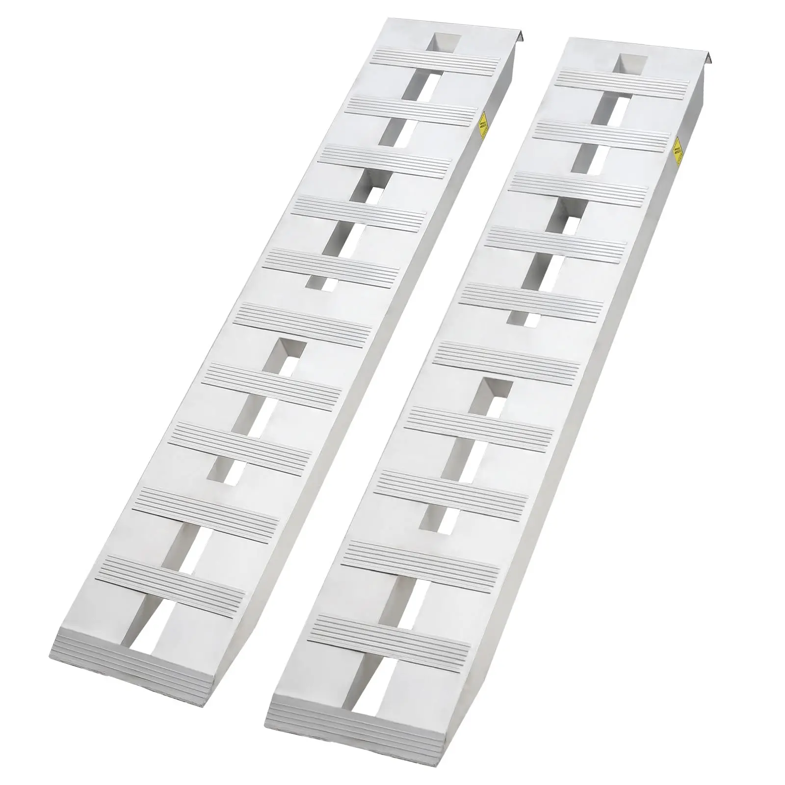 Garvee Heavy-Duty Aluminum Alloy Lighter Loading Ramp Set (2-Pack), 84"x15", 6000 Lbs Capacity, Adjustable Top Hook, Non-Slip Surface, Burr-Free Edges, Smooth Finish, Ideal for Trailers, ATV, UTV, Motorcycle, Trucks, Tractor