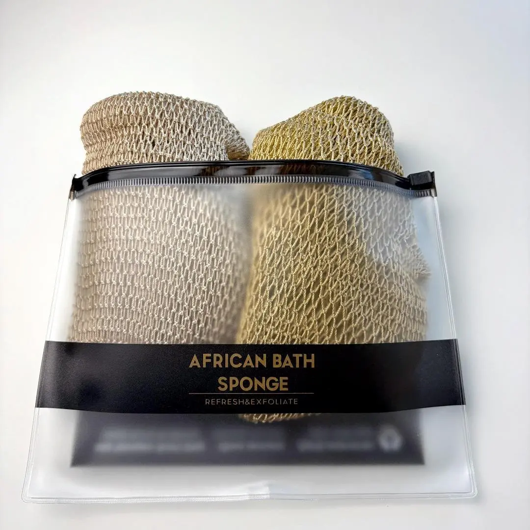 【2PCS】 African Exfoliating Net Bath Sponge