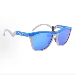 Pre-owned Brand new Oakley Two Tone Blue & White Prizm Blue Mirror Lens Square Sunglasses
