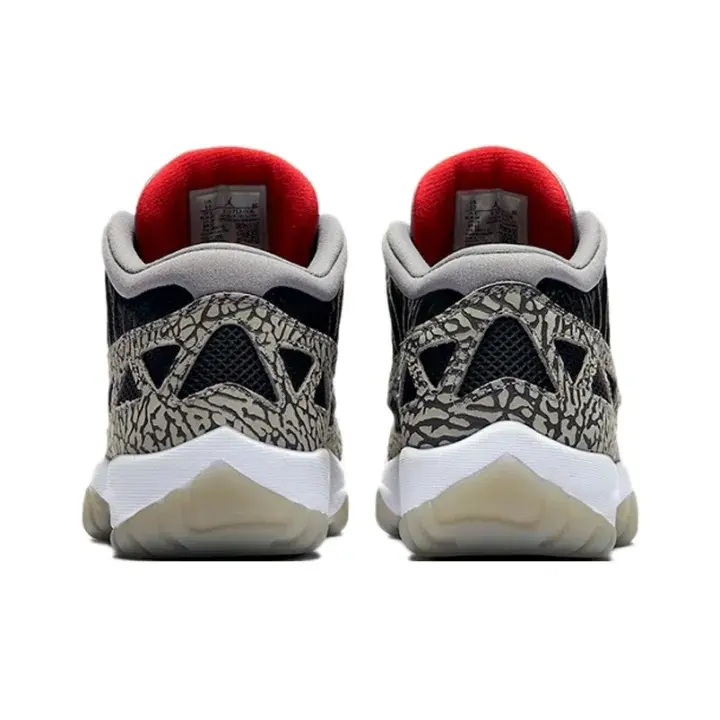 Cracked Cement Print Red Inner Lining Retro High Top Sneaker Collectible Ornament, Vintage Gum Rubber Sole Sports Collectible Display Accessory for Collection Decor Gift