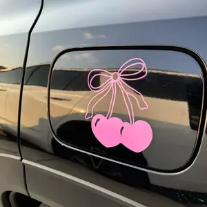 Cherry Coquette Bow Vinyl Decal Sticker Many Colors/Sizes