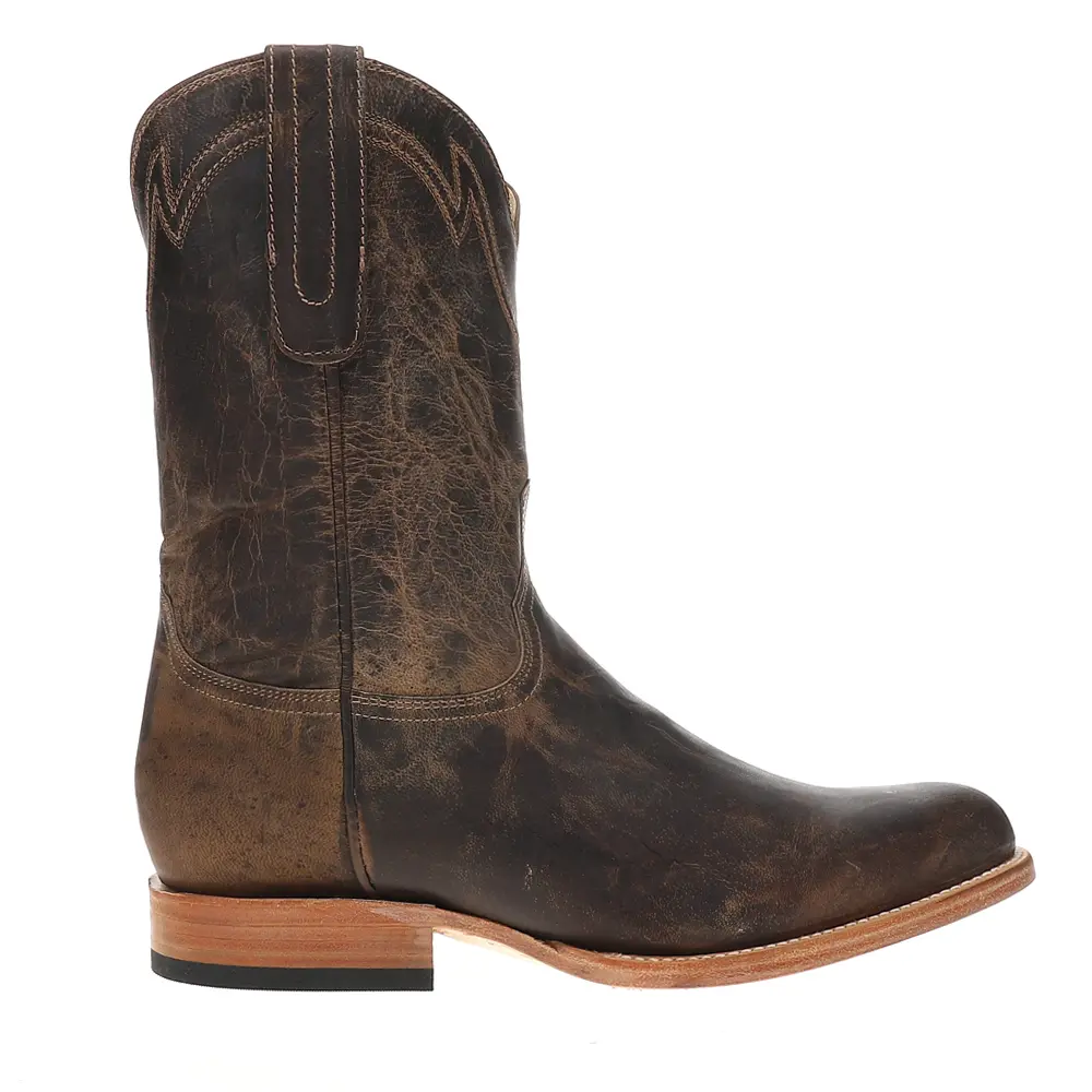 Stetson Mens Roughstock Embroidered Round Toe  Casual Boots Mid Calf - Brown