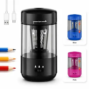 Electric Pencil Sharpener, Fully Automatic Rechargeable Pencil Sharpener with No-Touch Auto In & Out, Type-C Rechargeable for 6-8mm Pencils & Colored Pencils, Desk Supplies for Teachers, Elementary Students, Home & Classroom, Perfect Holiday Gift