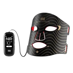 INIA GLOW 2 Red Light Therapy Mask , 4 Light Modes with 850nm NIR, 2600mAh Rechargeable LED Face Mask for Skincare at Home and Travel, Mother's Day Special Gift