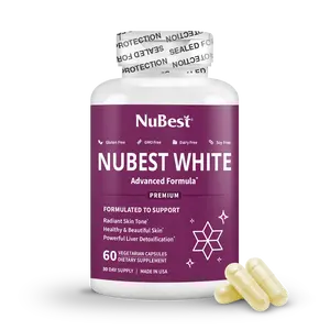 NuBest White Advanced Formula - 60 Vegan Capsules for Radiant Skin Tone & Healthy Complexion - Made in USA - Dietary Supplement