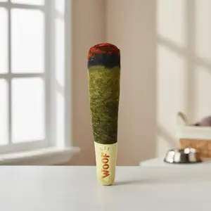 Cigar Shaped Interactive Chew Dog Chew Toy, 1 Count Durable Squeaker Plush Pet Toy, Pet Teeth Cleaning Toy, Dog & Cat Accessories