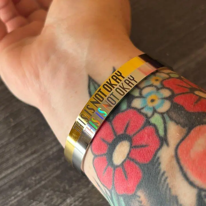 THIS IS NOT OKAY bangle bracelet THIS IS NOT OKAY bangle bracelet