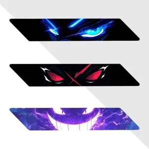 1SET "Ice Wolf Eyes" Dynamic Warning Sticker, Suitable for Bicycle Frame/Car Body/Motorcycle Guard Bar, Blue-Black Contrast + Wolf Eye Element Design, Waterproof & Wear-Resistant, Inject a Sharp & Cool Warning Vibe into Your Gear