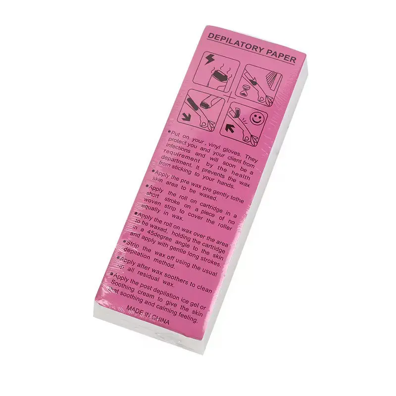 Disposable Easy Hair Removal Paper, Depilatory Strips, Non-Woven Fabric Waxing Cotton Pads, Body & Facial Waxing Hair Removal for Men & Women