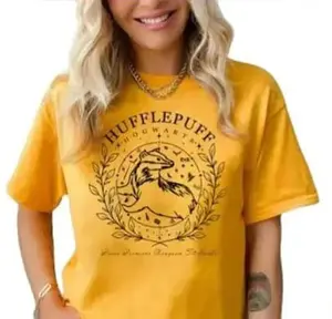 Vintage Hufflepuff T-shirt, Hogwarts Houses Tshirt, HP Wizard World Tee, Wizard School Shirt,Wizarding World Gifts Top Womenswear Hufflepuff