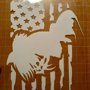 Gamefowl Rooster Decal on Flag for Cars or Trucks - Classic Design, High-Quality Print, Suitable for Various Vehicles,.Blue Collar