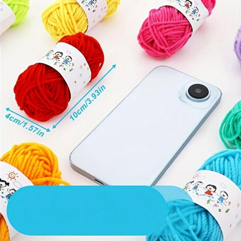 12pcs Mixed Color Crochet Knitting Yarn Set, Including 3.5MM Crochet Hook And 5 Marking Needles And 6 Stitching Needles, Suitable for DIY Crafts, Sewing, Knitting And Crochet Acrylic 100.00%, Diy Kits (Random Colors, Random Packaging)