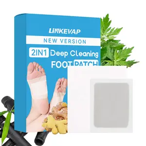 LINKEVAP 24pcs Foot Detox Pads – Herbal Ginger & Bamboo Charcoal Foot Patches for Toxin Removal, Deep Cleansing, Sleep Improvement & Stress Relief