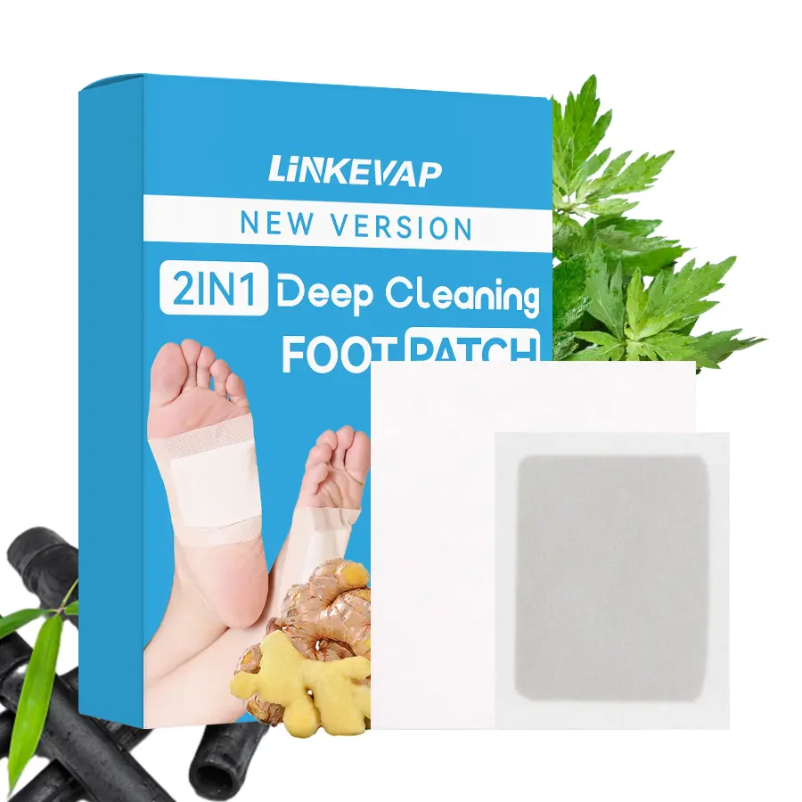 LINKEVAP 24pcs Foot Detox Pads – Herbal Ginger & Bamboo Charcoal Foot Patches for Toxin Removal, Deep Cleansing, Sleep Improvement & Stress Relief Healthy Fitness, Health, Wellness