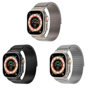 Premium Stainless Steel Replacement Band – Vibrant Orange Milanese for 44/45/46/49mmSmartwatch Ultra 1/2/3 & Series 6- 11