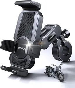JOYROOM Aluminum Alloy Motorcycle Phone Mount with Vibration Dampener, Motorcycle Phone Holder for Motorcycle Harley Bike Bicycle Scooter ATV/UTV, Compatible with iPhone, Samsung, All Cell Phones