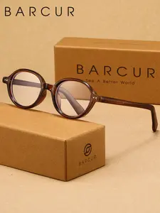 BARCUR Comfortable, Compact, Exquisite Oval Shaped Blue Light Blocking glassesGlasses, High Quality Eyewear, Fashion Frames, Lightweight And Beautiful, Pc Lens Material, Father'S Day, Thanksgiving Gift, Excellent Brand Packaging, Unique Oval Shape