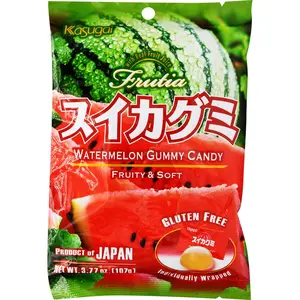 Kasugai Chewy Sweet Watermelon Flavor Candies - Japanese Snack (3.77 oz)