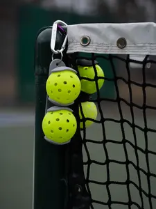 Pickleball Ball Holder Clip – 2-Ball Storage with Carabiner for Backpack, Net, or Fence – Secure, Lightweight, Durable & Convenient
