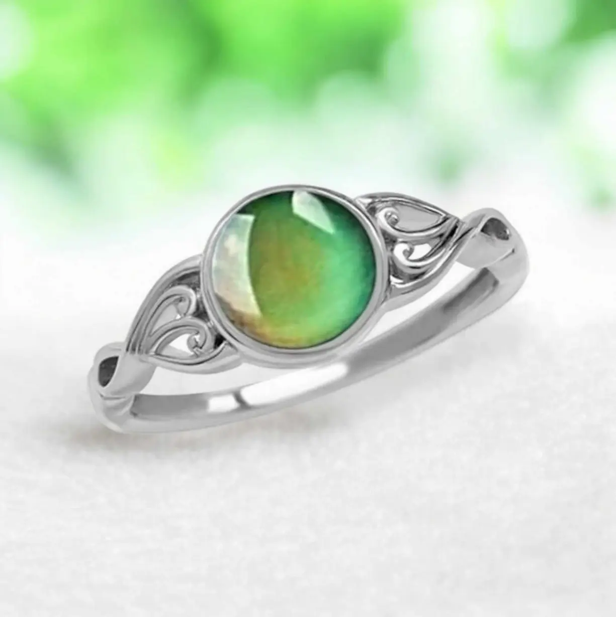 Elegant Color Changing Temperature Emotions Mood Stone Ring (Size 5-11)