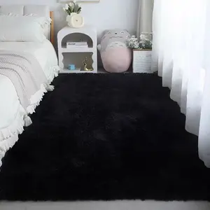 Long Hair Pure Color Carpet, Soft Skin-Friendly, Thick Durable, Suitable for Bedroom and Living Room, Easy to Clean, Soft Fluffy Rug, Soft Shaggy Rug
