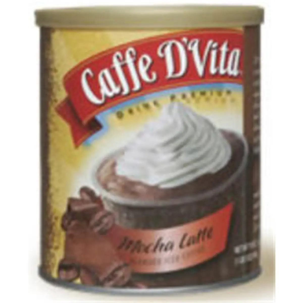 Caffe DVita Mocha Latte Blended Instant Iced Coffee, 6 x 1lb Canisters Beverage for Coffee Lovers