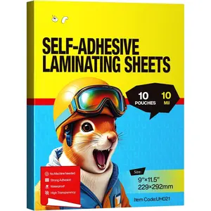 10mil Thicker Self Sealing Laminating Pouches 8.5 x 11", 10Pack Double-Sided Peel & Stick for Documents,  Art, Posters, Crafts - No Heat Machine Need
