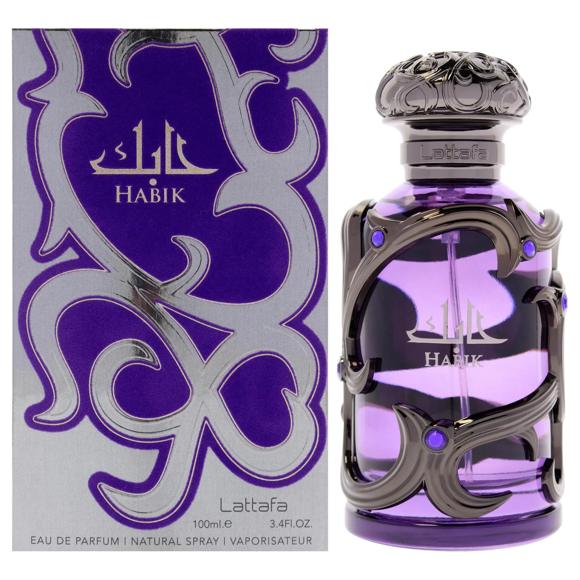 Lattafa Habik Woman Eau De Parfum for Men — Cardamom, Pepper, Artemisia, 3.4 oz (100 ml) | lattafalong-lasting bergamot cologne, tonka bean scent, lattafamen's jasoor edp spray, bergamot, cardamom perfume, lavender, pepper perfume, cinnamon