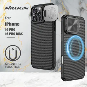 for iPhone 16 Pro / 16 Pro Max Case Nillkin CamShield Prop Compatible with Magsafe Magnetic Cases Camera Stand Heavy Duty Back Cover Privacy Lens Protective Case Slim Cases
