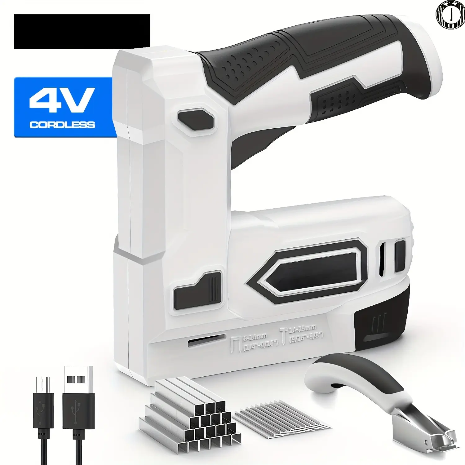 20V/4V Cordless 2‑in‑1 Brad Nailer & Stapler, Battery Powered Nail Gun without Compressor, Lightweight with Safety Striker Guard, Includes Battery & Charger, 1600/2000 Nails & Staples for Carpentry Upholstery, Ideal Gift for DIYers