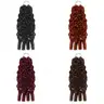 Burmese Curly Bundles Crochet Human Hair Extensions Pre Separated Knotless Miracle Knots Braid Extensions Bulk Hair for Braiding Pre Loop Hairpieces Curly Braids Hair Extensions for Black Women Natural Color 4# 33# 99J Reddish Brown Dark Brown Burgundy