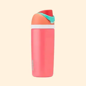 Owala 16oz Kids' FreeSip Stainless Steel Water Bottle - Fireball Design, Easy Clean, Portable Drinkware for Children Leak-Resistant Stylish