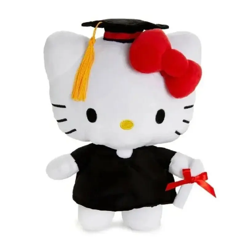 Sanrio Hello Kitty Cap and Gown Stuffed Animal, 10.5 in Cute Collectible, Stuffed Animal Gifts for Fans