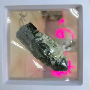 F12 Hedenbergite Crystal Specimen in Floating Case Home Ornament