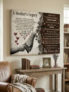 Touching Gifts for Mom Canvas Poster, Mother's Day Birthday Wall Art, Heartwarming Quotes Home Decor (Multiple Styles)