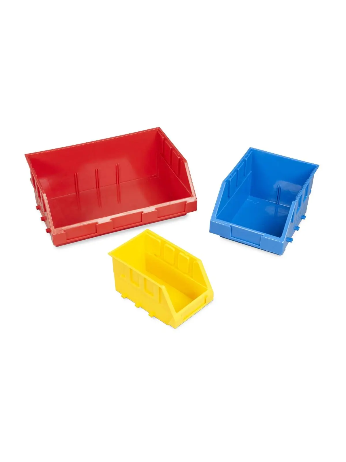 212 MAIN More Inside 3-Piece Polypropylene Traditional Home Decor Organizer Bin Kit - Wide-Mouth Stackable Storage Boxes for Garage, Closet, Art Supplies (Wallscapes MIBINS8318)