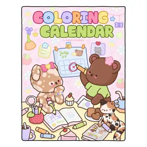 Berrie Coloring Calendar: Featuring Super Cute and Cozy Monthly Pages to Keep Your Life Organized and Color All Year Long