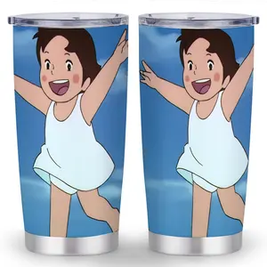 Heidi of the Alps 20oz Stainless Steel Tumbler - Leak-Proof Reusable Travel Mug with Alpine Landscape & Characters Durable for Car or Outdoor Use Perfect Gift for Fans