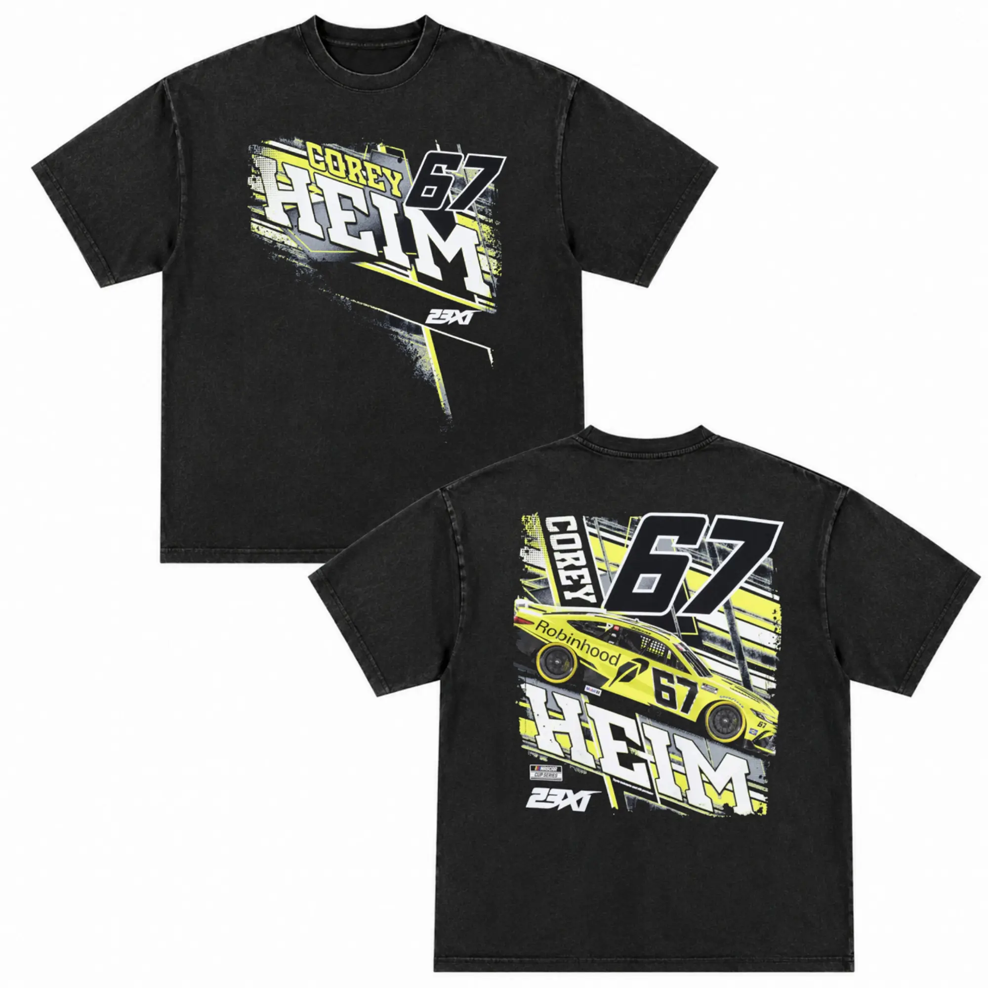Corey Heim 67 NASCAR T-Shirt, Robinhood Racing Graphic Tee, Vintage Motorsport Double-Sided Shirt, Retro Stock Car Racing Apparel, Race Day Fan Shirt for Men Women, Menswear & Underwear - Men's Tops - T-shirts - Men's Short-sleeve T-shirts
