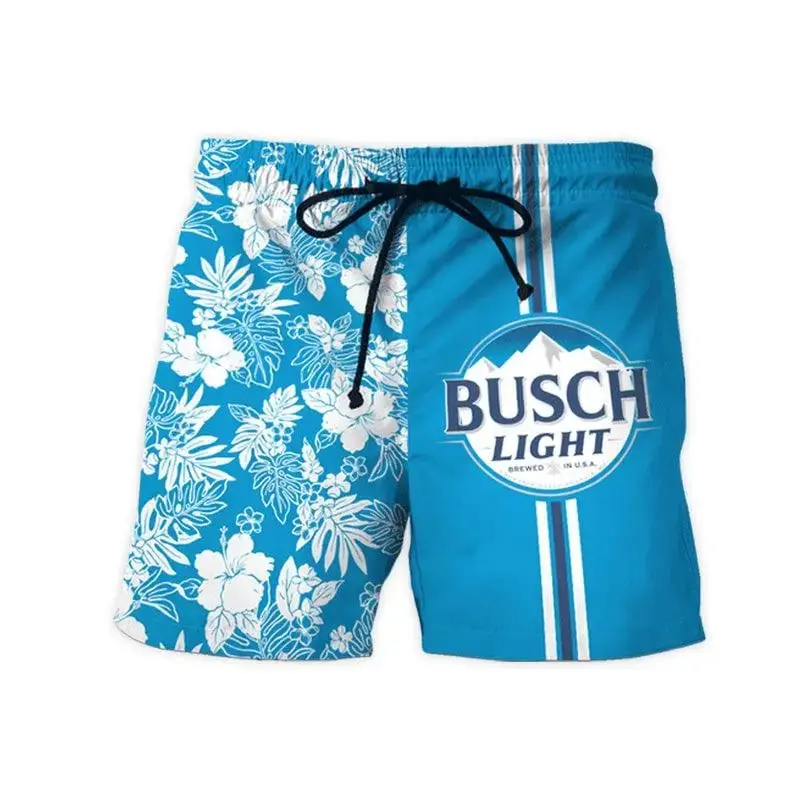 Swim Trunks for Men, Hawaiian Beer Beach Shorts, Summer Vacation Swimwear, Lake Day Outfit, Pool Party Beachwear, Tropical Island Shorts, Casual Beach Style, Gift for Beer Lovers