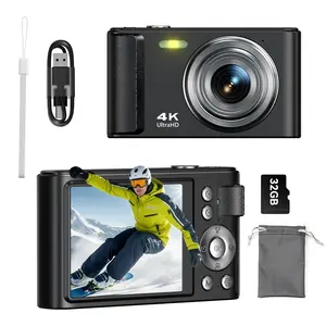 Latest upgraded digital camera in 2025, Camera for Kids, FHD 4K 48MP Point and Shoot Digital Cameras with 32GB SD Card and 16X Digital Zoom Anti Shake, Compact Portable Small Gift for Boys Girls Students