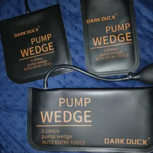 3PC Auto Repair Tool Inflatable Airbag Adjustable Car Air Pump Car Door Repair Air Cushion Emergency Open Unlock Tool Kit Window Installation Positioning Air Cushion Airbag Auto Air Wedge Airbag Lock Pick Set Opener Tool Set